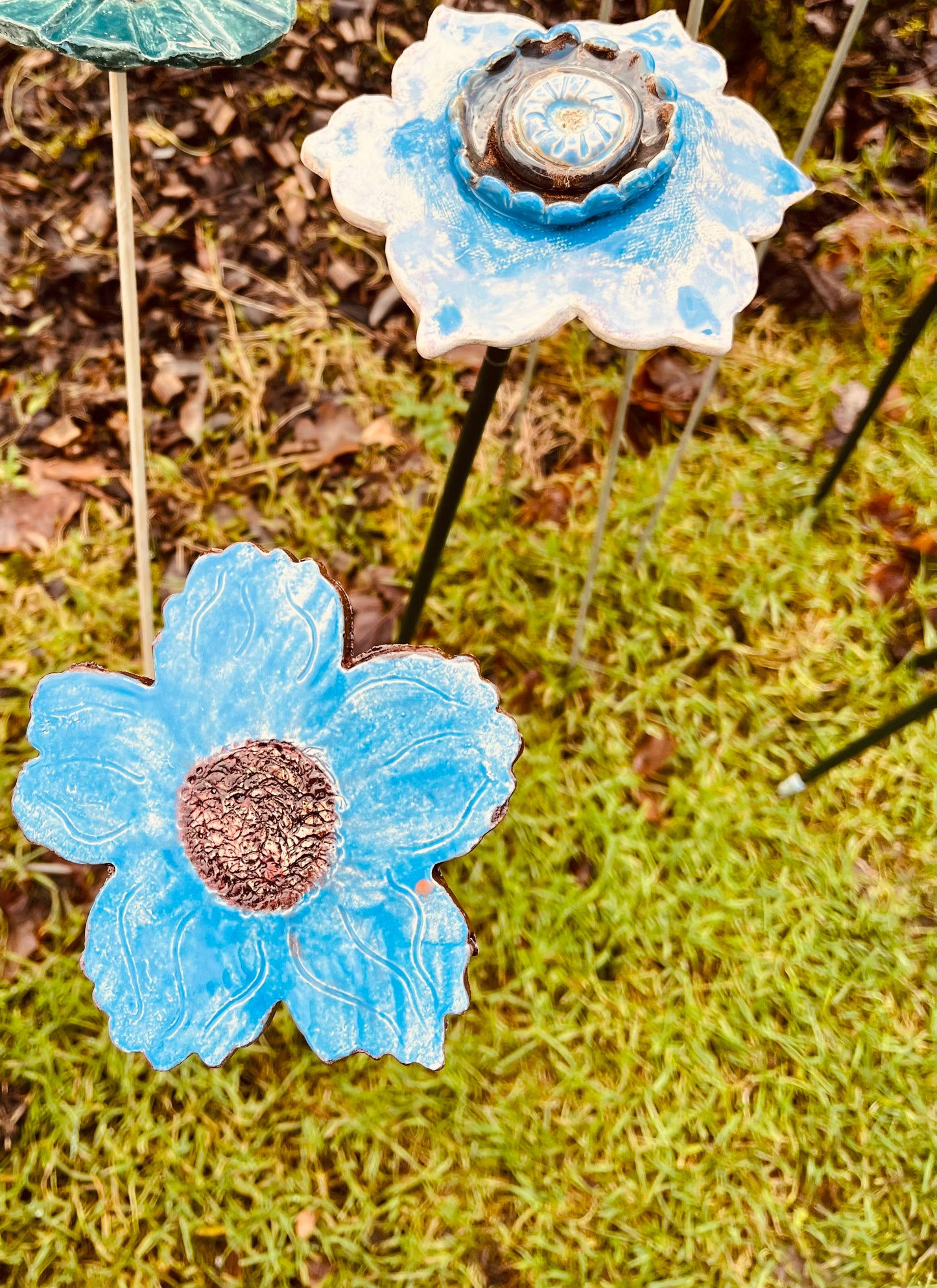 Blauwe Bloemen, set van twee.