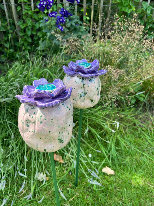 Grote papaver bol, set van twee